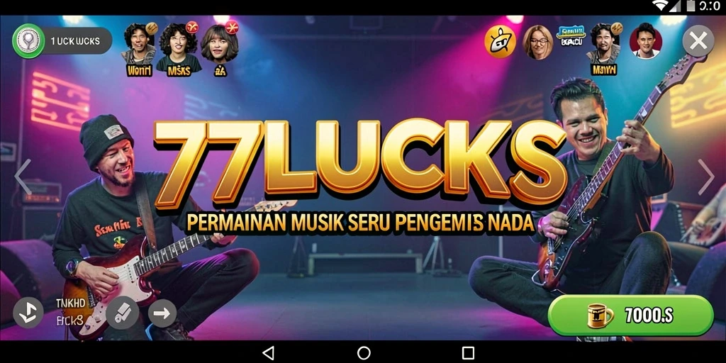 Gameplay interaktif 77LUCKS dengan variasi lagu yang menarik.