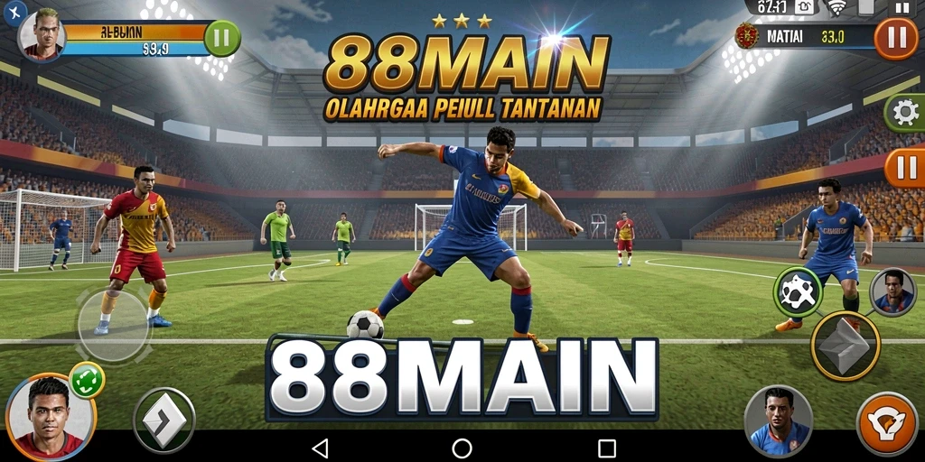 Tampilan gameplay mengasyikkan dari 88MAIN dalam olahraga.