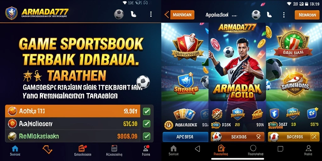 Tampilan gameplay menarik dari aplikasi Sportsbook ARMADA777.
