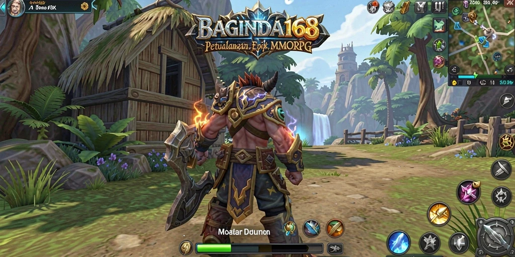Tampilan gameplay epik dalam dunia fantasi BAGINDA168.