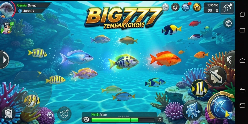 Tampilan gameplay seru dalam game Tembak Ikan BIG777.