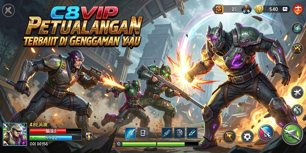 Tampilan gameplay yang seru dari C8VIP.
