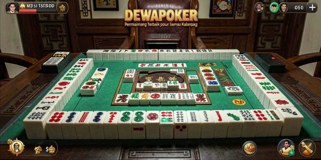 Screenshot DEWAPOKER yang menunjukkan keseruan gameplay Mahjong.