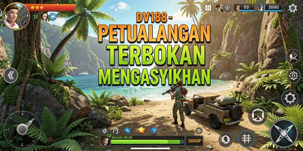 Tangkapan layar gameplay DV188 yang menampilkan petualangan dalam dunia terbuka.