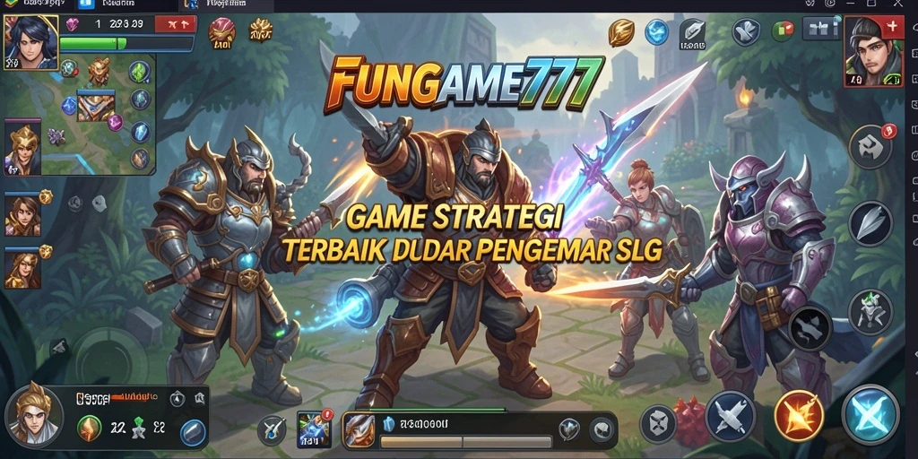 Tampilan gameplay <strong>FUNGAME777</strong> dengan strategi perang yang mendalam.