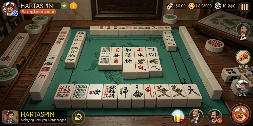 Tampilan gameplay HARTASPIN yang menarik dan penuh warna.