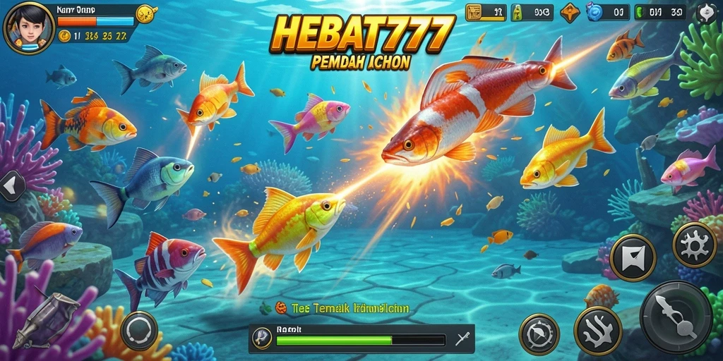 Gameplay menembak ikan yang seru dan mengasyikkan di HEBAT777.