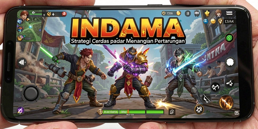 Screenshot INDAAA menampilkan pertempuran strategis yang mendebarkan.
