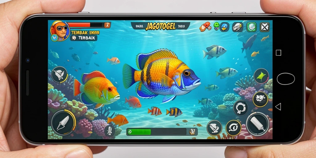 Tampilan gameplay JAGOTOGEL dengan suasana Tembak Ikan yang seru.