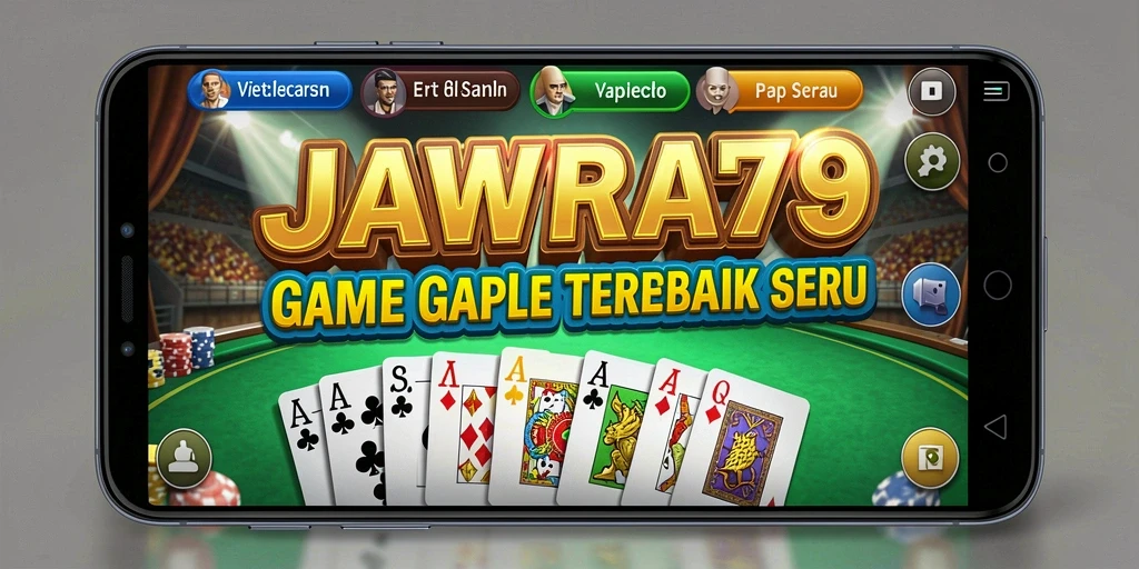 Tampilan gameplay seru JAWARA79 dengan teman-teman dalam pertandingan Gaple.