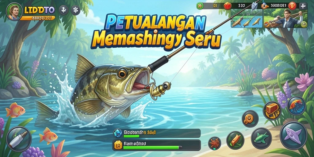 Tangkapan ikan yang megah dalam gameplay LTDTOTO.