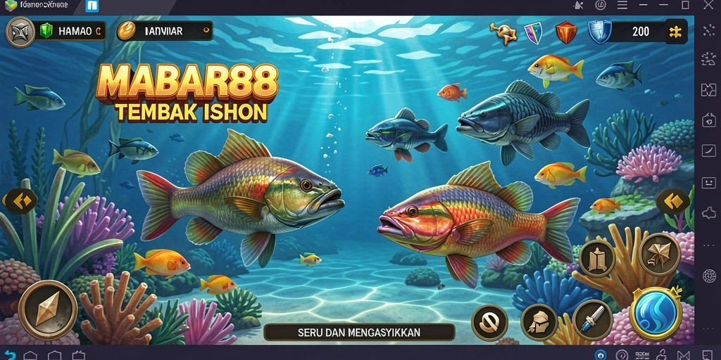 Tampilan gameplay menarik dari MABAR88 yang penuh aksi Tembak Ikan.