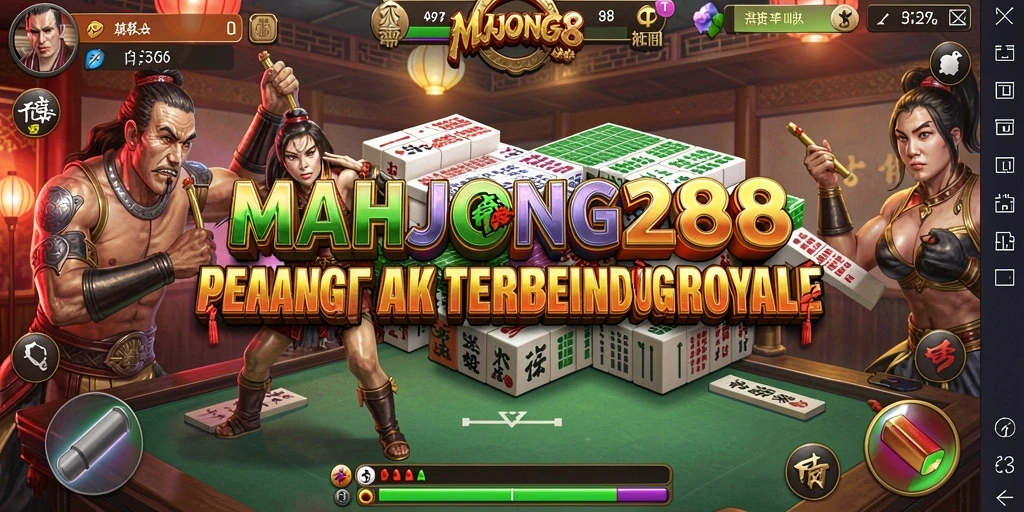 Tangkapan layar menampilkan pertandingan intens di <strong>MAHJONG288</strong> dengan aksi pertempuran yang mendebarkan.