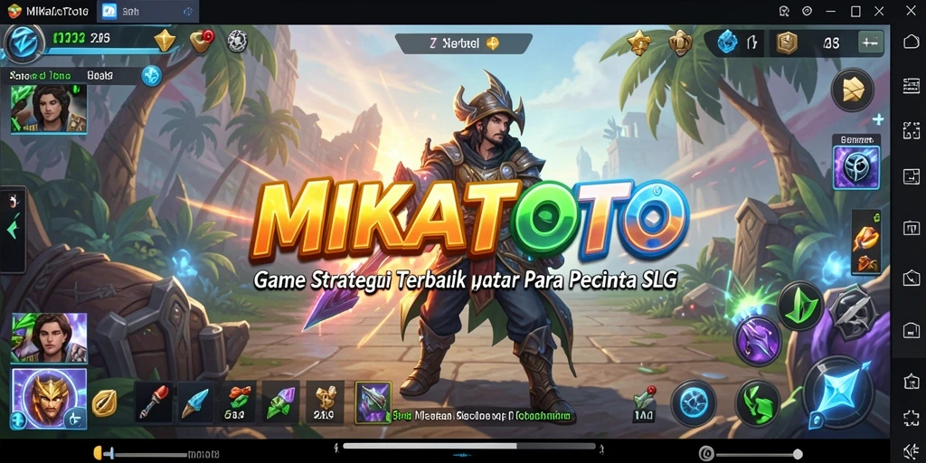 Screenshot MIKATOTO menampilkan aksi pertempuran strategi yang menegangkan.