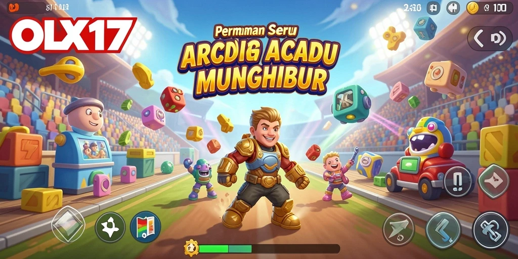Tampilan gameplay OLX17 yang penuh warna dan menantang.