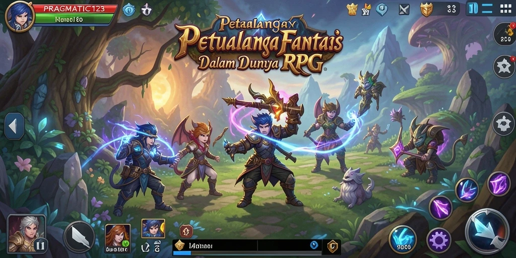 Screenshot PRAGMATIC123 menampilkan aksi seru dalam pertarungan RPG.