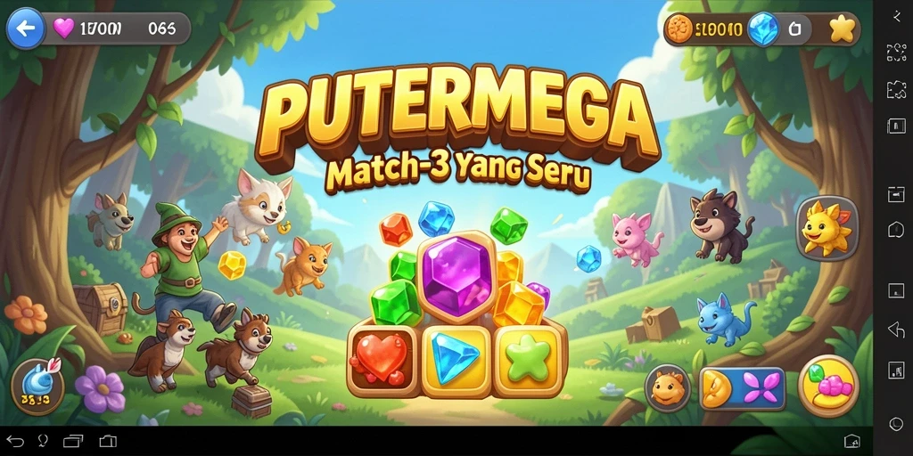 Menggabungkan item serupa dalam petualangan Match-3.