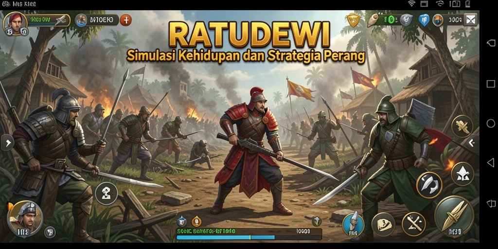 Tampilan gameplay menarik di RATUDEWI yang memukau.