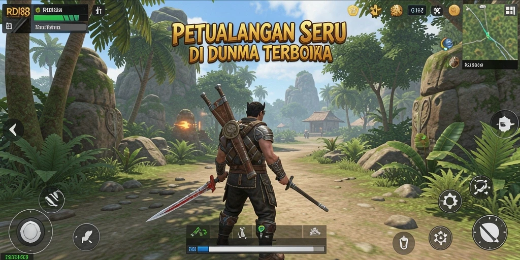 Screenshot RDI88 menunjukkan dunia terbuka yang luas dan menakjubkan.