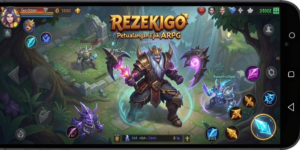 Tampilan menarik dari gameplay REZEKIGO dalam dunia ARPG.