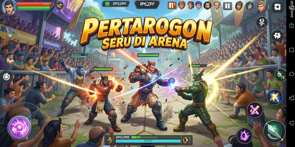 Screenshot gameplay RP62RP yang menampilkan aksi pertarungan seru.