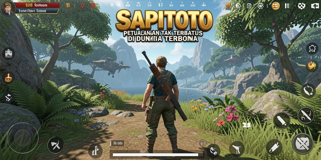 Screenshot gameplay menampilkan petualangan terbuka yang seru.