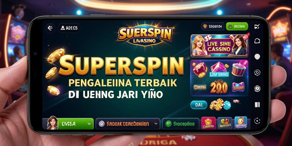 Tampilan gameplay seru dari SUPERSPIN yang memikat di Live Casino.