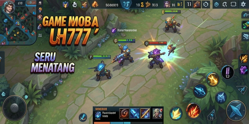 Tampilan gameplay UH77 yang intens dan strategis dalam pertempuran.
