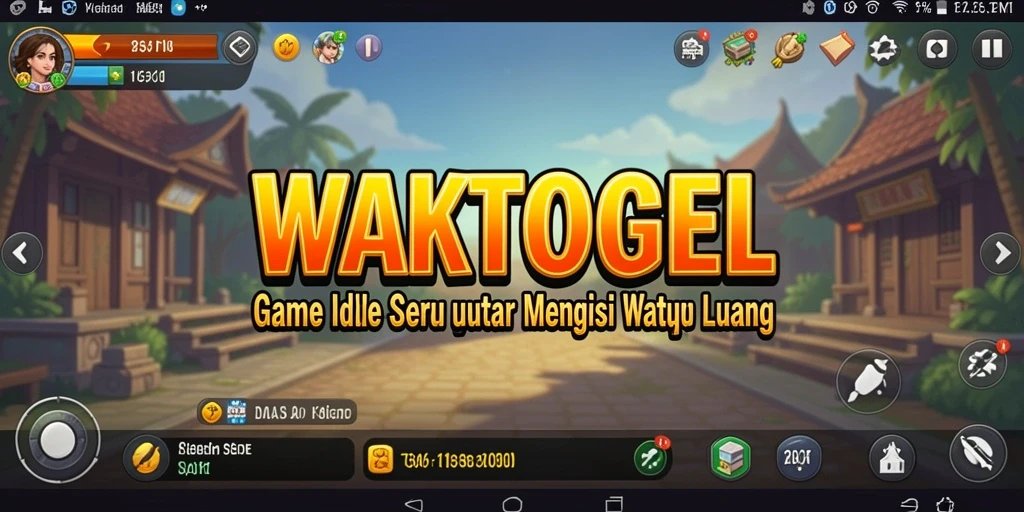 Tampilan gameplay seru dalam WAKTOGEL yang menampilkan elemen Idle.