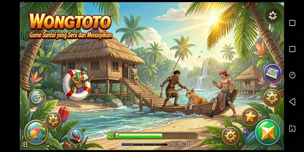 Tampilan gameplay <strong>WONGTOTO</strong> yang ceria dan penuh warna.