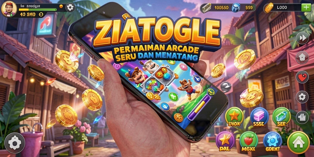 Tampilan gameplay ZIATOGEL yang menyenangkan dan menantang.